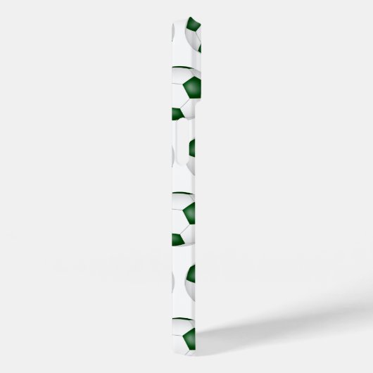 Groen wit voetballen patroon monogram Case-Mate iPhone case (Achterkant / Rechts)