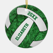 groen wit volleybal feestelijk keramisch ornament (Voorkant)