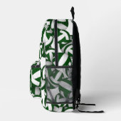 Groen wit volleybalteam kleuren een spelersnaam bedrukte rugzak (Rechts)