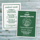 Groen Wit Weekend Camp Bachelorette Kaart