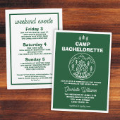 Groen Wit Weekend Camp Bachelorette Kaart