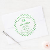Groen Wit Woord Cloud Lijst Product Labels Hearts (Envelop)