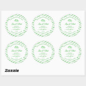 Groen Wit Woord Cloud Lijst Product Labels Hearts (Vel)