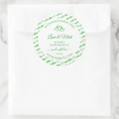 Groen Wit Woord Cloud Lijst Product Labels Hearts (Tas)