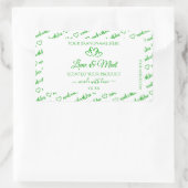Groen Wit Woord Cloud Lijst Product Labels Hearts (Tas)