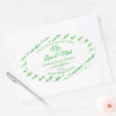 Groen Wit Woord Cloud Lijst Product Labels Hearts (Envelop)
