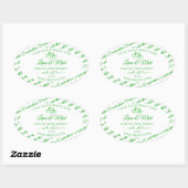 Groen Wit Woord Cloud Lijst Product Labels Hearts (Vel)