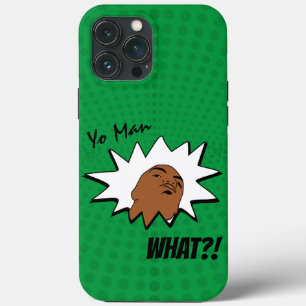 groen wit Yo Man Wat je wilt Mok Shot Comics Case-Mate iPhone Case