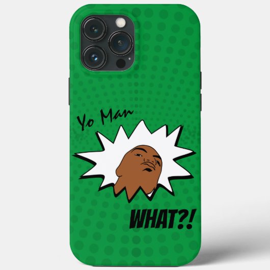 groen wit Yo Man Wat je wilt Mok Shot Comics Case-Mate iPhone Case (Achterkant)
