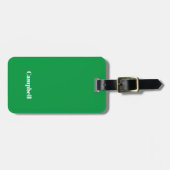 Groen wit zakelijk scherpe acryl bagagelabel (Voorkant horizontaal)
