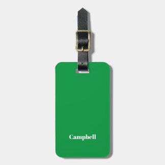 Groen wit zakelijk scherpe acryl bagagelabel