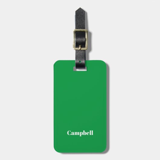 Groen wit zakelijk scherpe acryl bagagelabel (Voorkant verticaal)