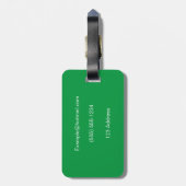 Groen wit zakelijk scherpe acryl bagagelabel (Achterkant verticaal)