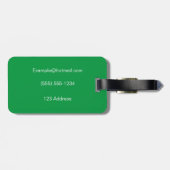 Groen wit zakelijk scherpe acryl bagagelabel (Achterkant horizontaal)
