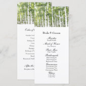 Groen Wit Zomer Bossen Trouwprogramma Programmakaart (Voorkant / Achterkant)