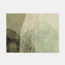 Groen wit zwart abstract schilderen penseelstreek