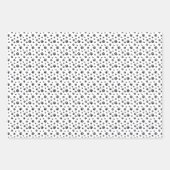 GROEN WIT ZWART HOND KAT PET PAW PRINTS INPAKPAPIER VEL (Voorkant 2)