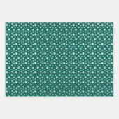 GROEN WIT ZWART HOND KAT PET PAW PRINTS INPAKPAPIER VEL (Voorkant)