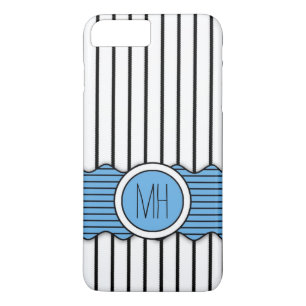 Groen Wit Zwarte Pinstripes Patroon Case-Mate iPhone Case