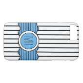 Groen Wit Zwarte Pinstripes Patroon Case-Mate iPhone Case (Achterkant (Horizontaal))