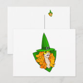 Groen witrood haar briefkaart (Voorkant / Achterkant)