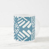 Groen witte abstracte krabbel modern matglas koffiemok (Voorkant rechts)