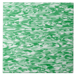 Groen Witte Abstracte Patroon Tegeltje