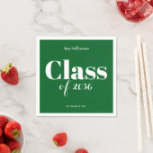 Groen Witte Afstudeerfeest Servetten Aanpasbaar (Insitu)