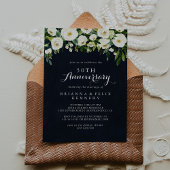 Groen Witte Bloem 50ste Huwelijksjubileum  Kaart