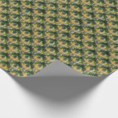 Groen Witte bloemen patroon St Patrick Cadeaupapier (Hoek)