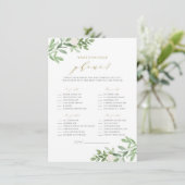 Groen & Witte Bloemen Wat is er op je telefoon spe Informatiekaartje (Staand voorkant)