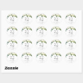 Groen witte bloemensip sip hooray bruidsfeest ronde sticker (Vel)