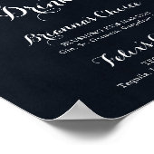 Groen Witte Bloemige Blauwe Signature Drankjes Bor Poster (Hoek)