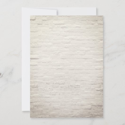 Groen Witte Brick Cirkel Huwelijk Kaart (Achterkant)