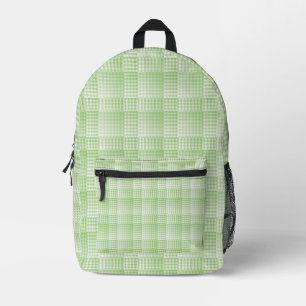 Groen Witte Checker Abstract Patroon Bedrukte Rugzak
