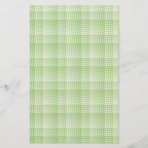 Groen Witte Checker Abstract Patroon Briefpapier