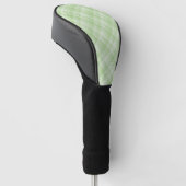 Groen Witte Checker Abstract Patroon Golfheadcover (Schuin)
