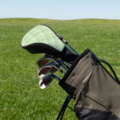 Groen Witte Checker Abstract Patroon Golfheadcover (Insitu)