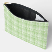 Groen Witte Checker Abstract Patroon Groot Etui (Open)