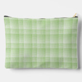 Groen Witte Checker Abstract Patroon Groot Etui (Achterkant)