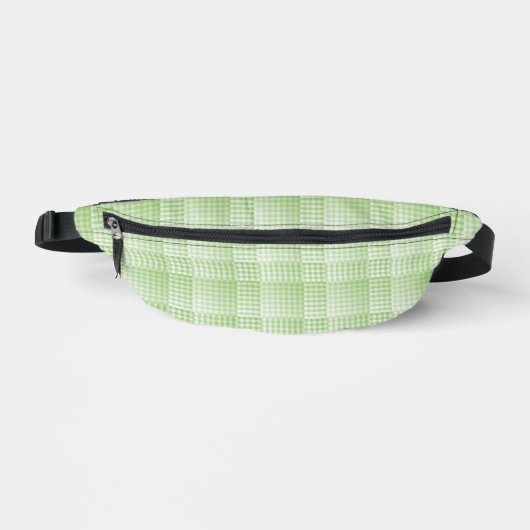 Groen Witte Checker Abstract Patroon Heuptasje (Voorkant)