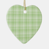 Groen Witte Checker Abstract Patroon Keramisch Ornament (Rechts)