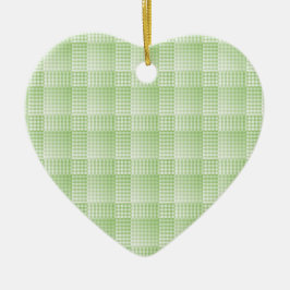 Groen Witte Checker Abstract Patroon Keramisch Ornament