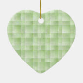 Groen Witte Checker Abstract Patroon Keramisch Ornament (Achterkant)