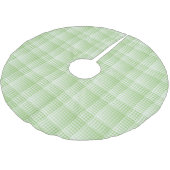 Groen Witte Checker Abstract Patroon Kerstboom Rok (Gekanteld)