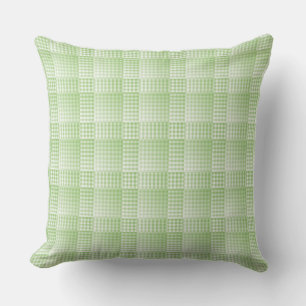Groen Witte Checker Abstract Patroon Kussen
