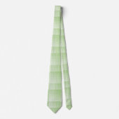 Groen Witte Checker Abstract Patroon Stropdas (Voorkant)