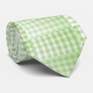 Groen Witte Checker Abstract Patroon Stropdas