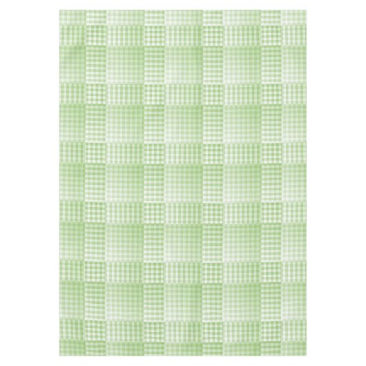 Groen Witte Checker Abstract Patroon Tafelkleed (Voorkant)