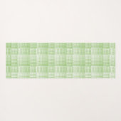 Groen Witte Checker Abstract Patroon Yogamat (Achterkant (horizontaal))